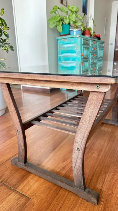 Mesa de centro con vidrio - miniatura 2