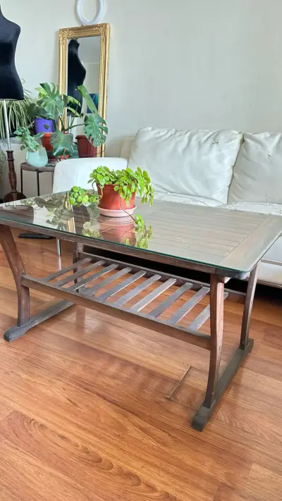 Mesa de centro con vidrio - miniatura 4