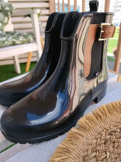 Botines de lluvia negros - miniatura 1