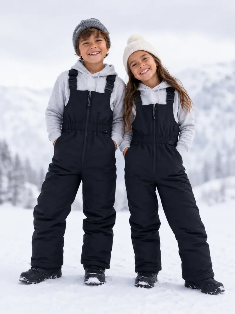 Overoles de nieve para niños negros - 1