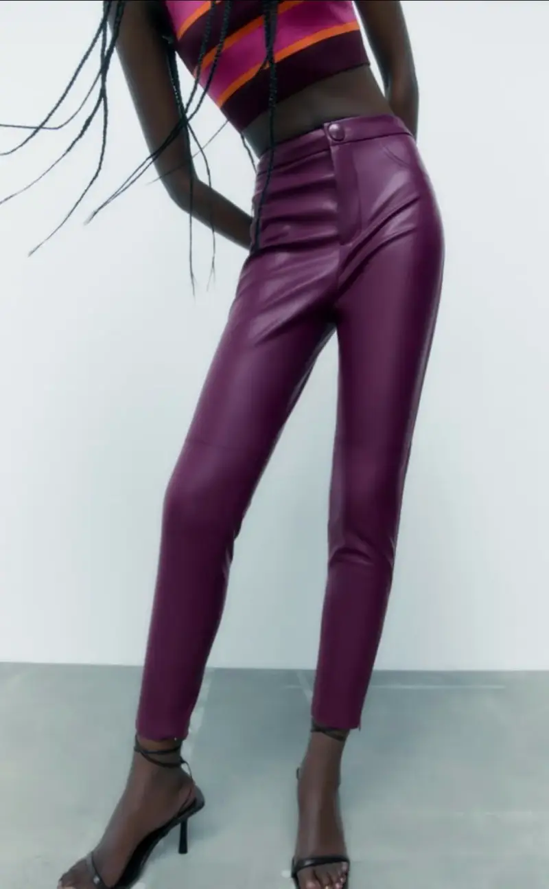 Pantalones de cuero sintético nuevos