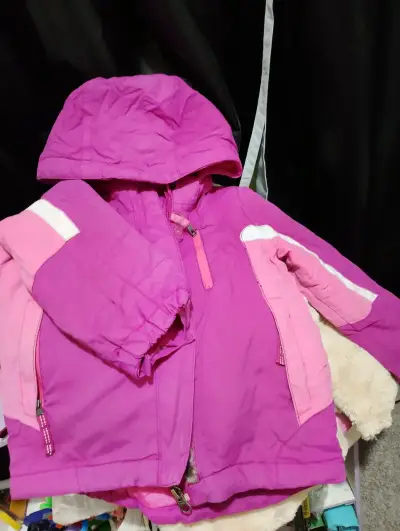 Chaqueta de invierno infantil rosa - miniatura 1