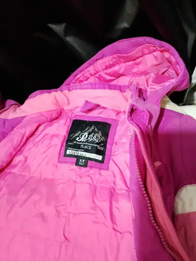 Chaqueta de invierno infantil rosa - miniatura 2