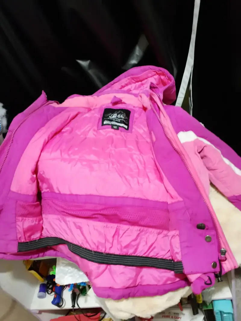 Chaqueta de invierno infantil rosa - 3