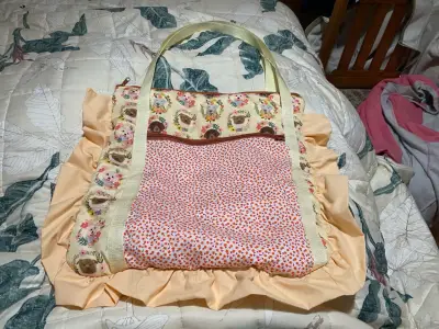 Bolso de tela estampado floral - miniatura 1