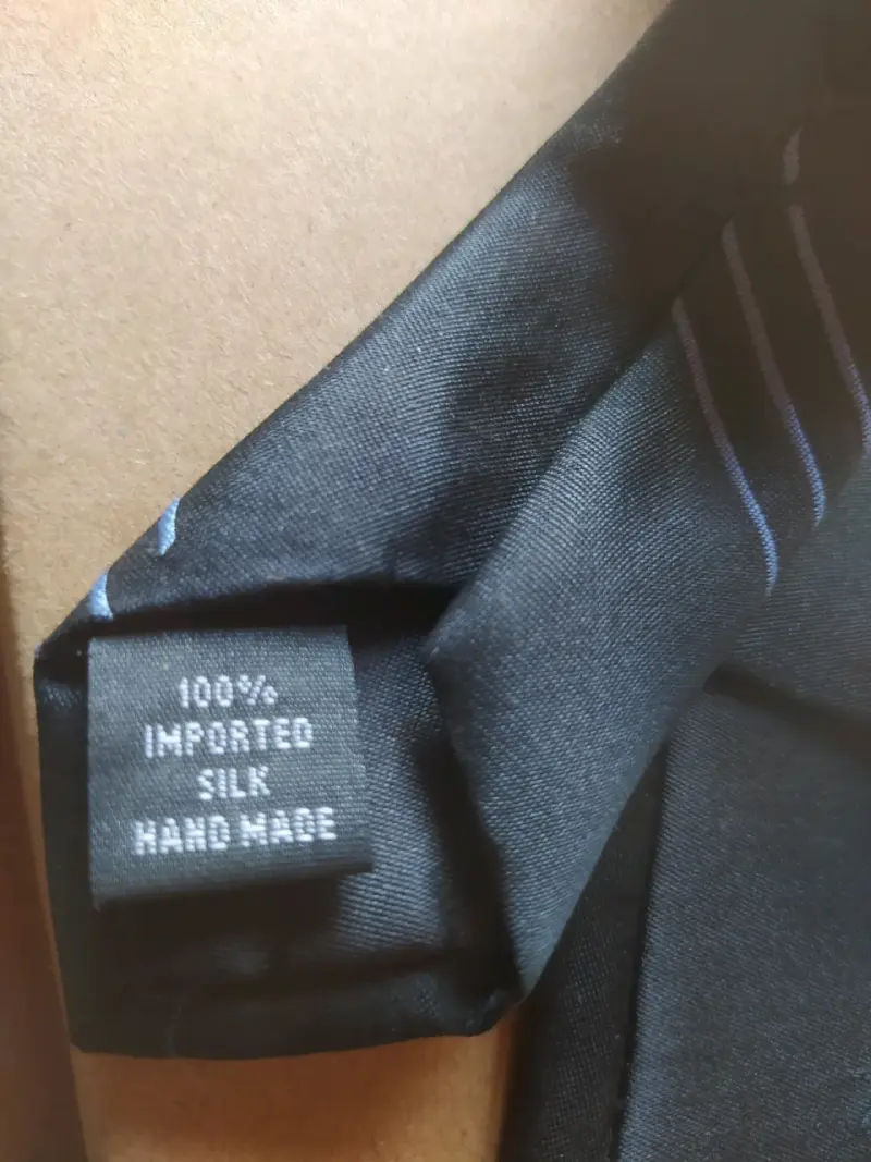 Corbata negra de seda Kenneth cole hecha mano - 2