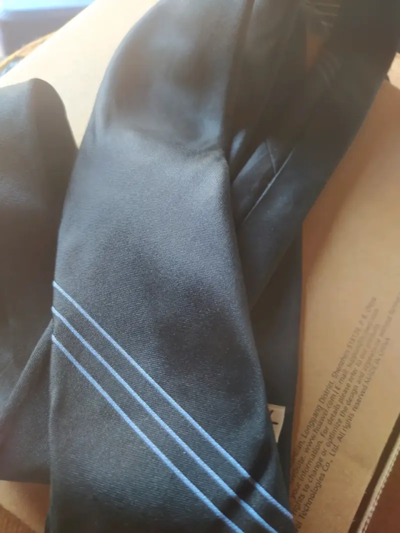 Corbata negra de seda Kenneth cole hecha mano - 6