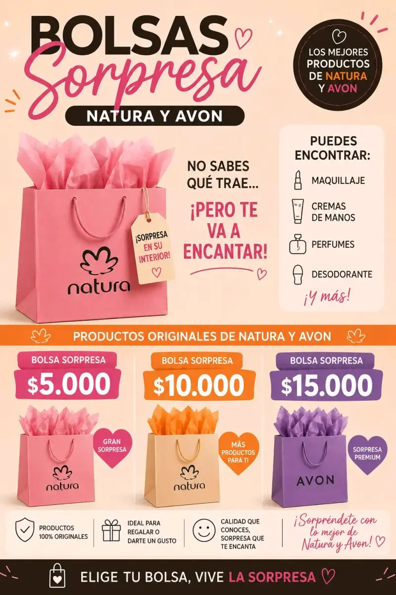 Bolsa Sorpresa Natura y Avon