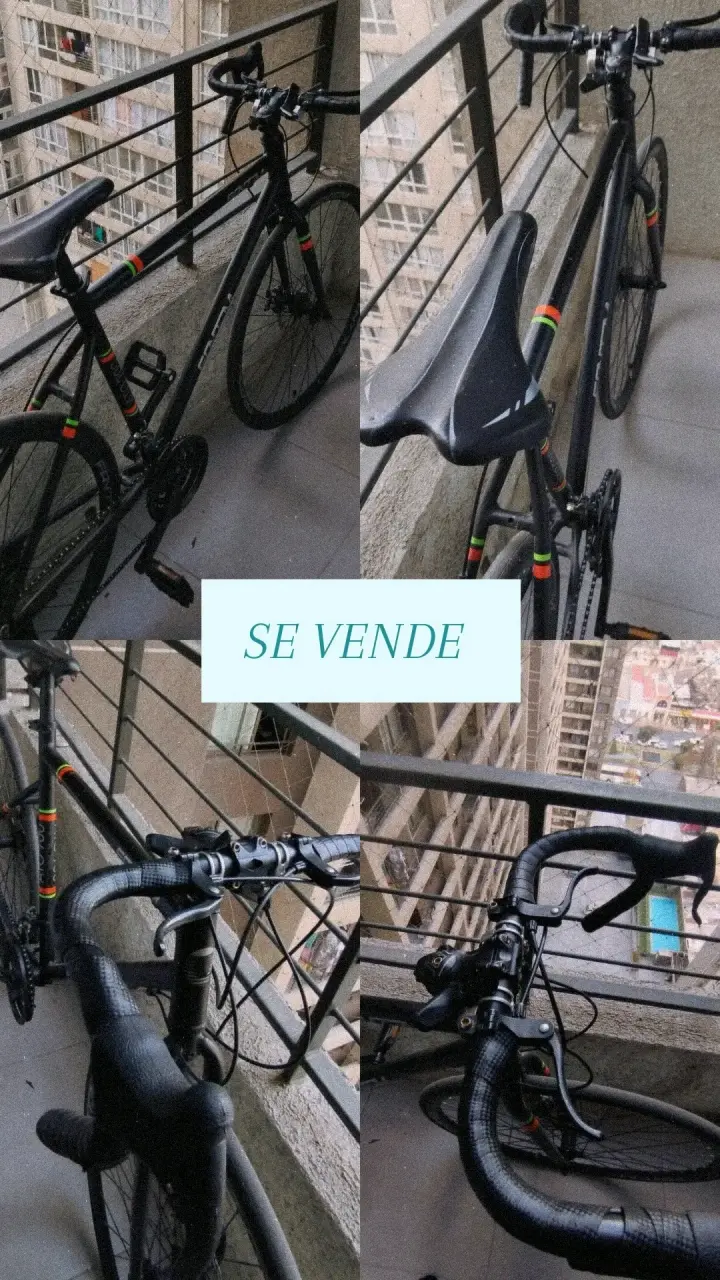Bicicleta de ruta negra - 1