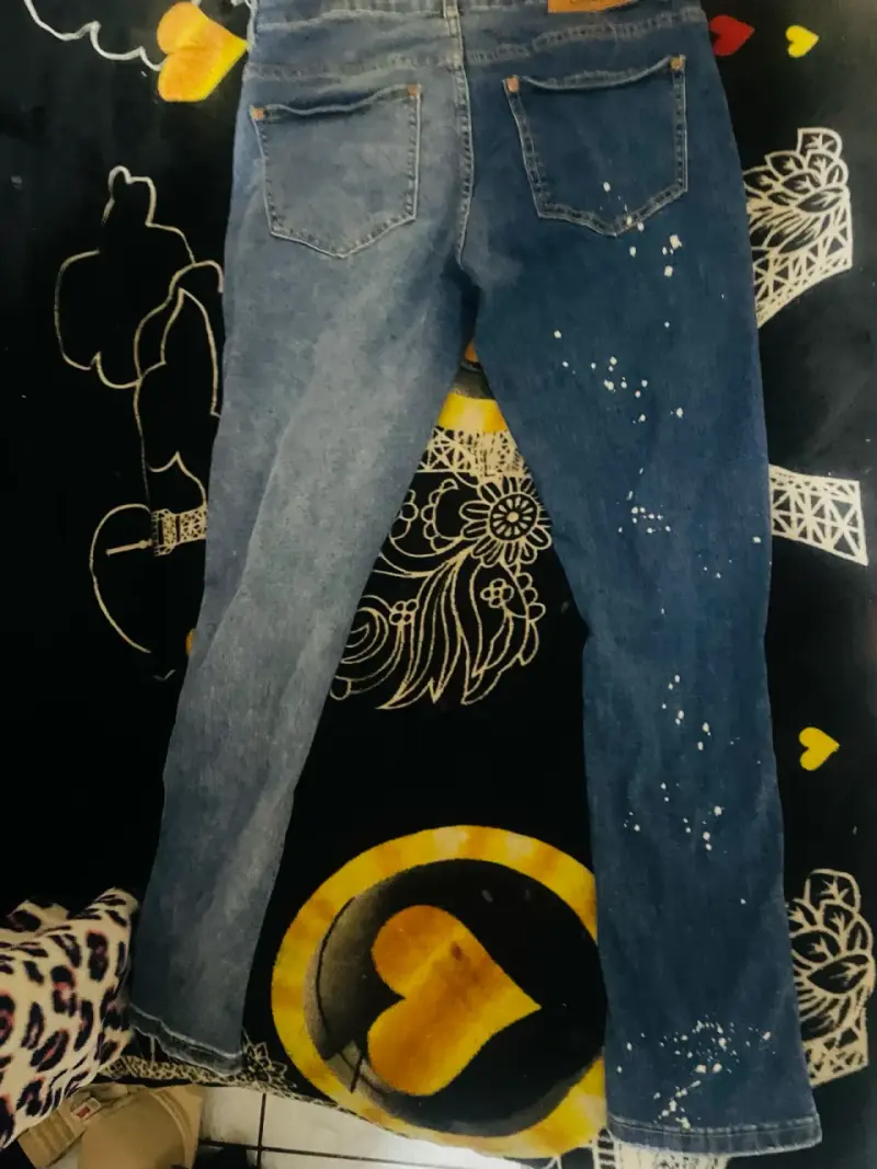 Jeans desgastados azul oscuro - 3