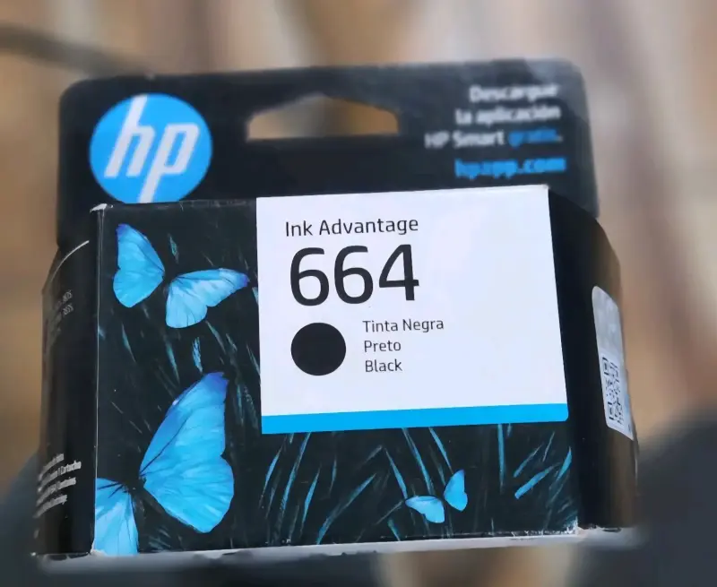 Cartucho de tinta negra HP 664