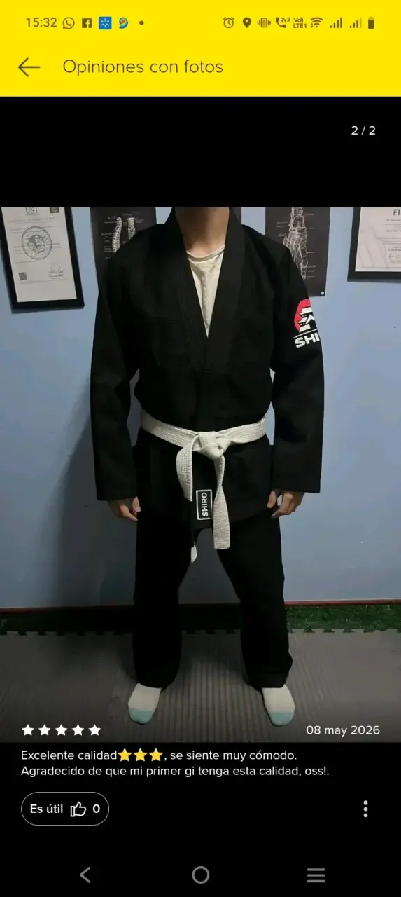 Kimono de Jiu-Jitsu negro Shiro - 5