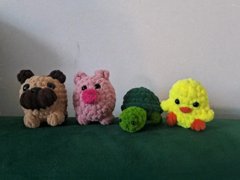 Llavero tejido de animales