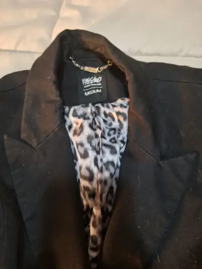 Blazer blanco con forro animal print - miniatura 6