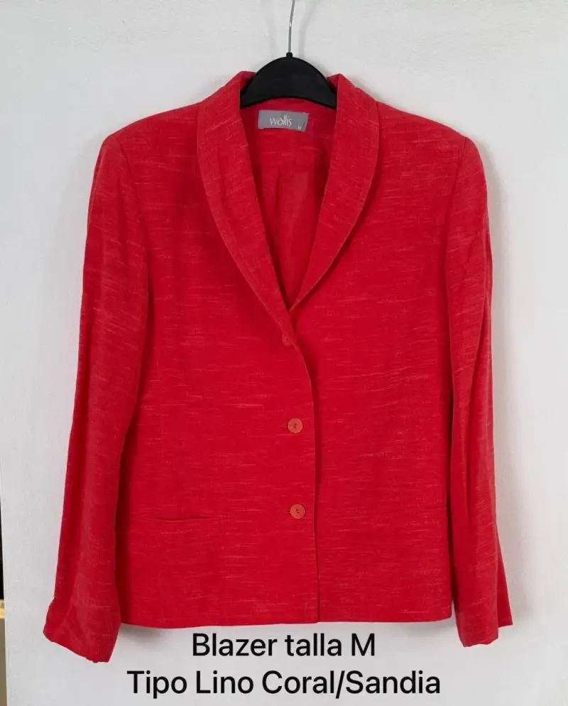 Blazer rojo (sandía) tipo lino