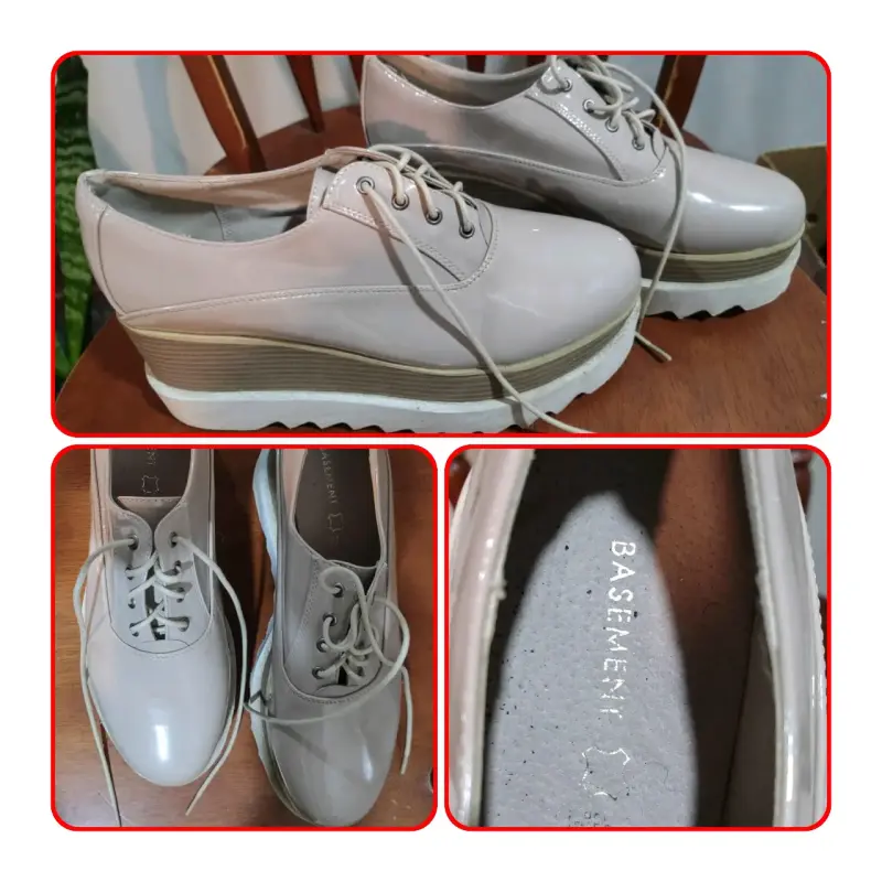 Zapatos de plataforma beige - 4
