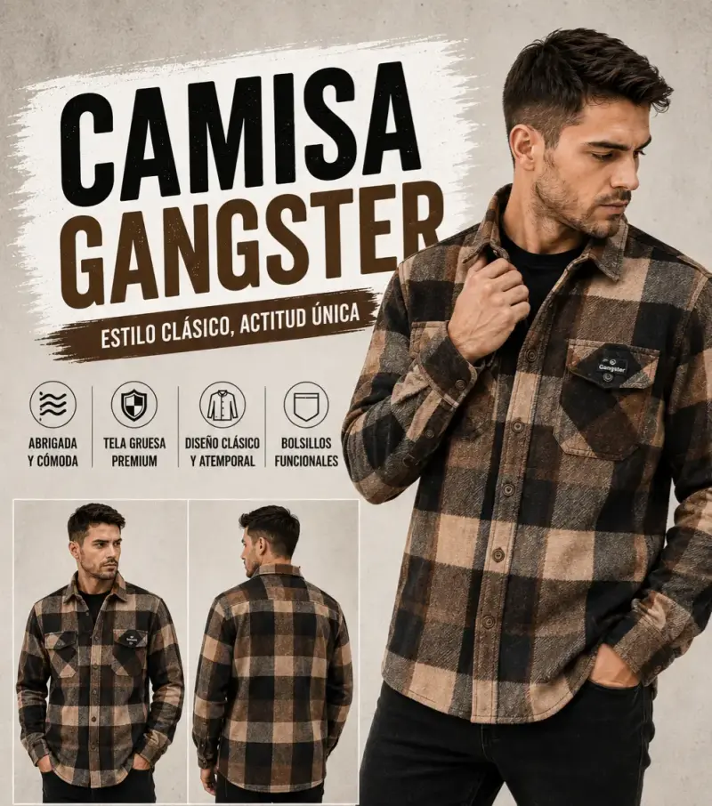 Camisa Gangster a cuadros - 1