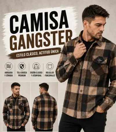 Camisa Gangster a cuadros - miniatura 1
