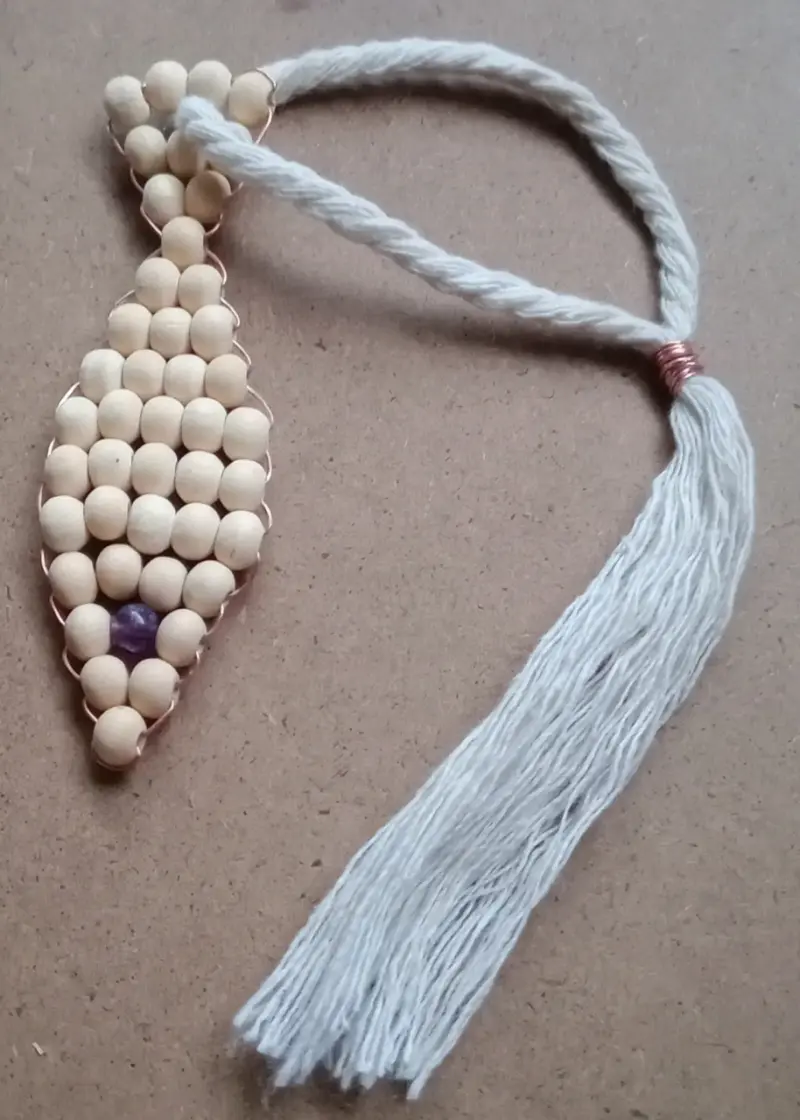 Pulsera de macramé verde neón - 2
