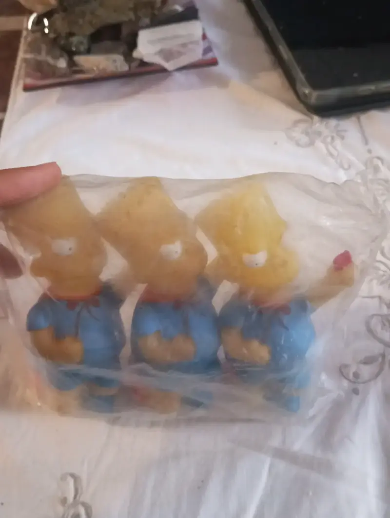 Lote Vintage 3 Figuras Bart Simpson Con Capa - Sel