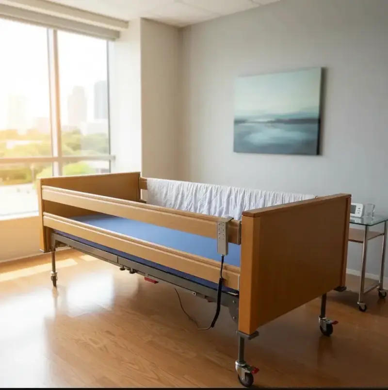 Cama clínica ajustable de madera - 1