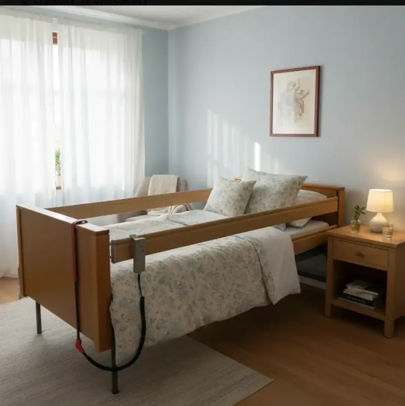 Cama clínica ajustable de madera - 4