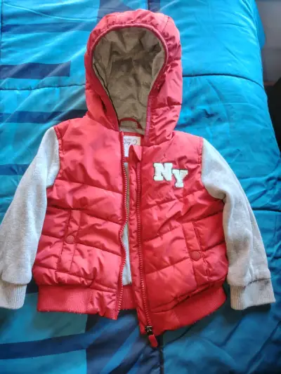 Chaqueta infantil azul con forro - miniatura 2