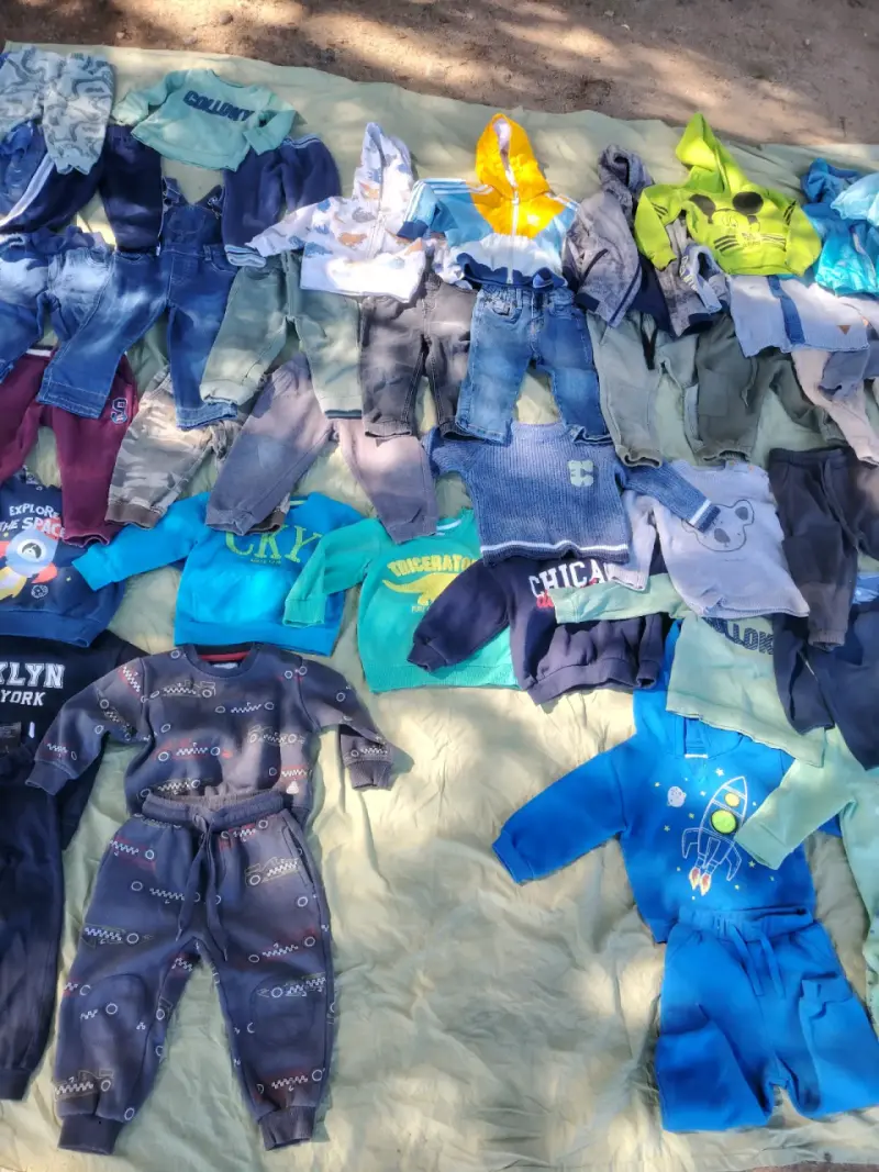Chaqueta infantil azul con forro - 4