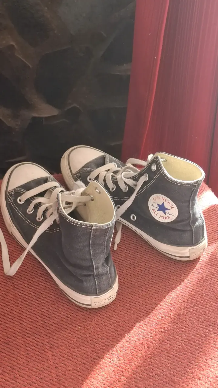 Zapatillas negras de lona 34 - 2