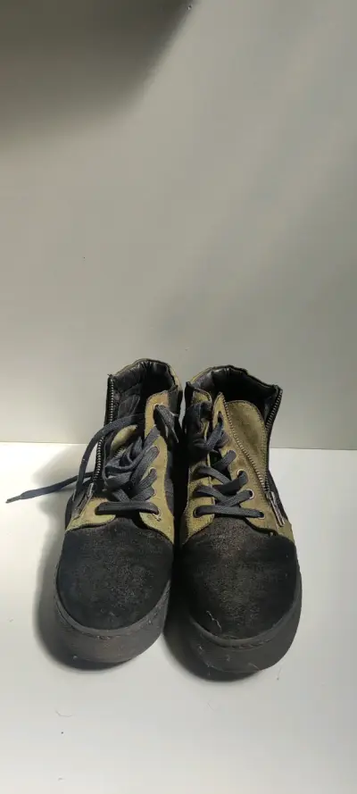 Zapatos bastardo negro y beige - miniatura 2