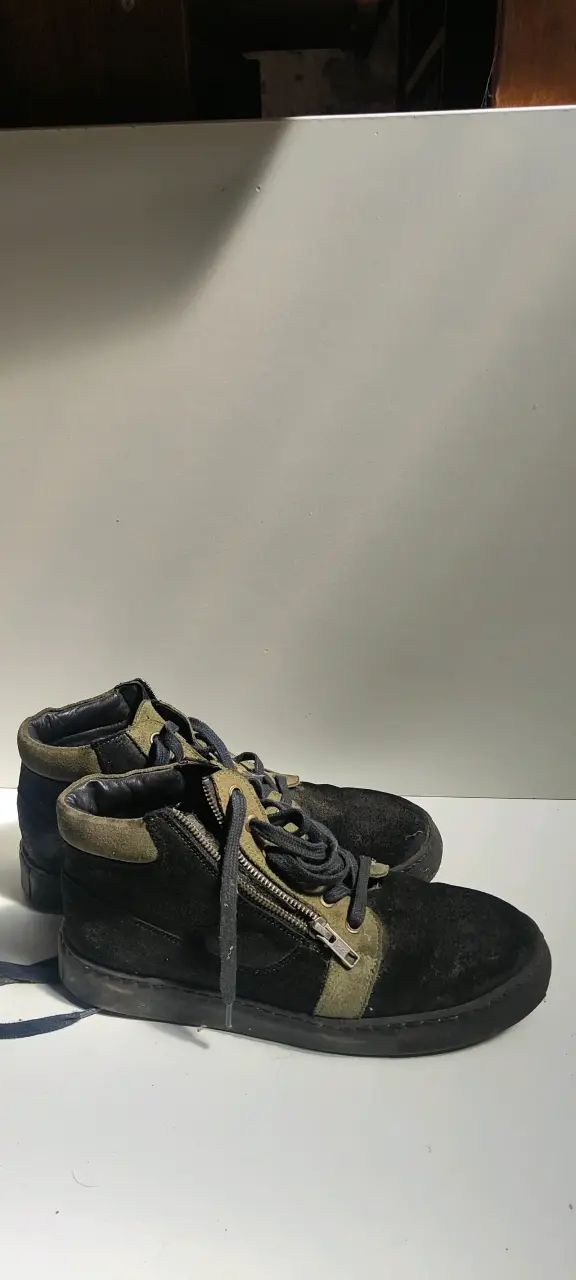 Zapatos bastardo negro y beige - 3