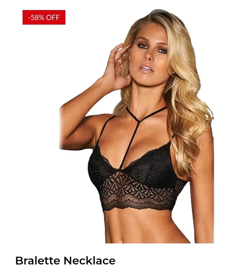 Bralette de encaje negro