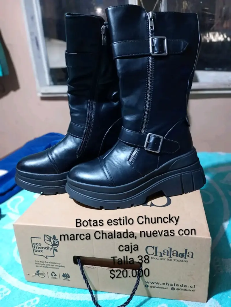 Botas estilo chunky negras nuevas - 1