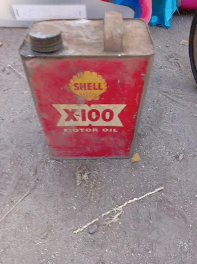 Bidón antiguo Shell X-100 - miniatura 1