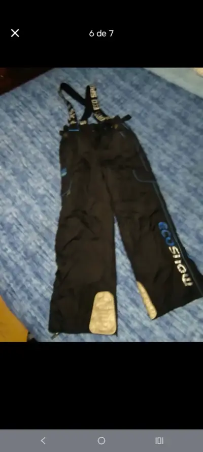Pantalón negro Ecosnow con tirantes - miniatura 2