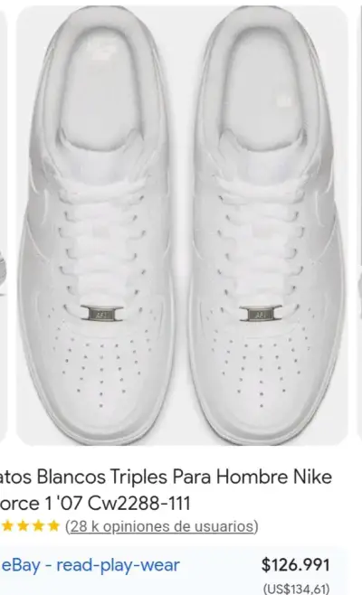 Zapatillas blancas deportivas Nike - miniatura 3