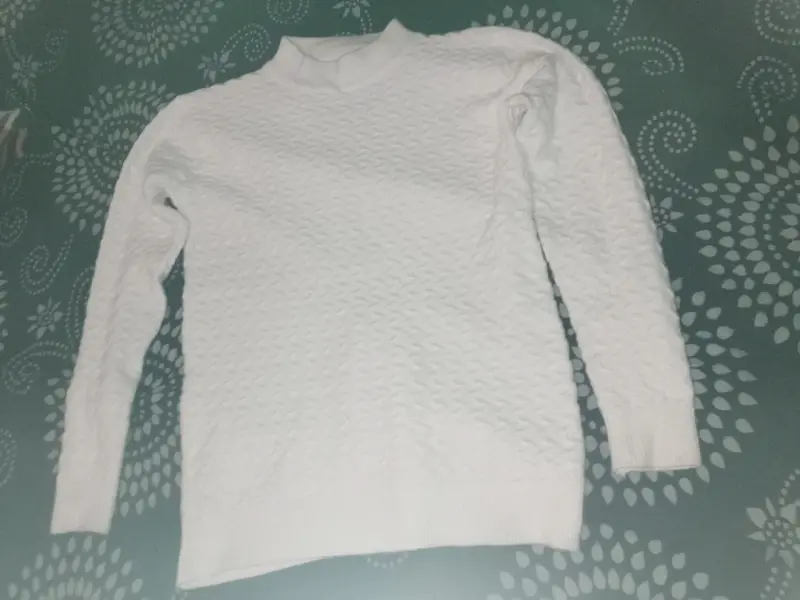 Suéter blanco tejido - 1