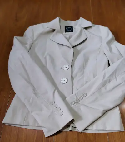 Blazer beige elegante - miniatura 3