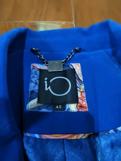 Blazer azul con botón - miniatura 2
