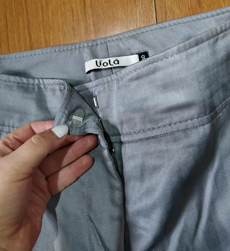 Pantalones gris amplio - 4