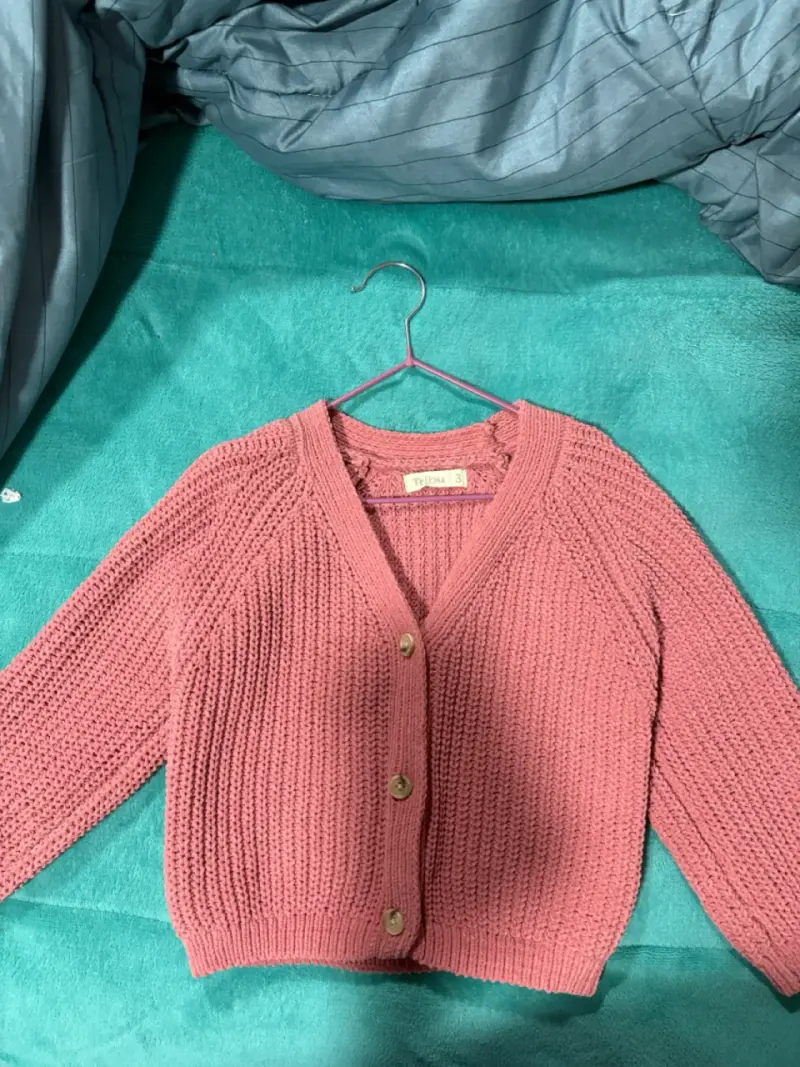 Cardigan rosado niña talla 3