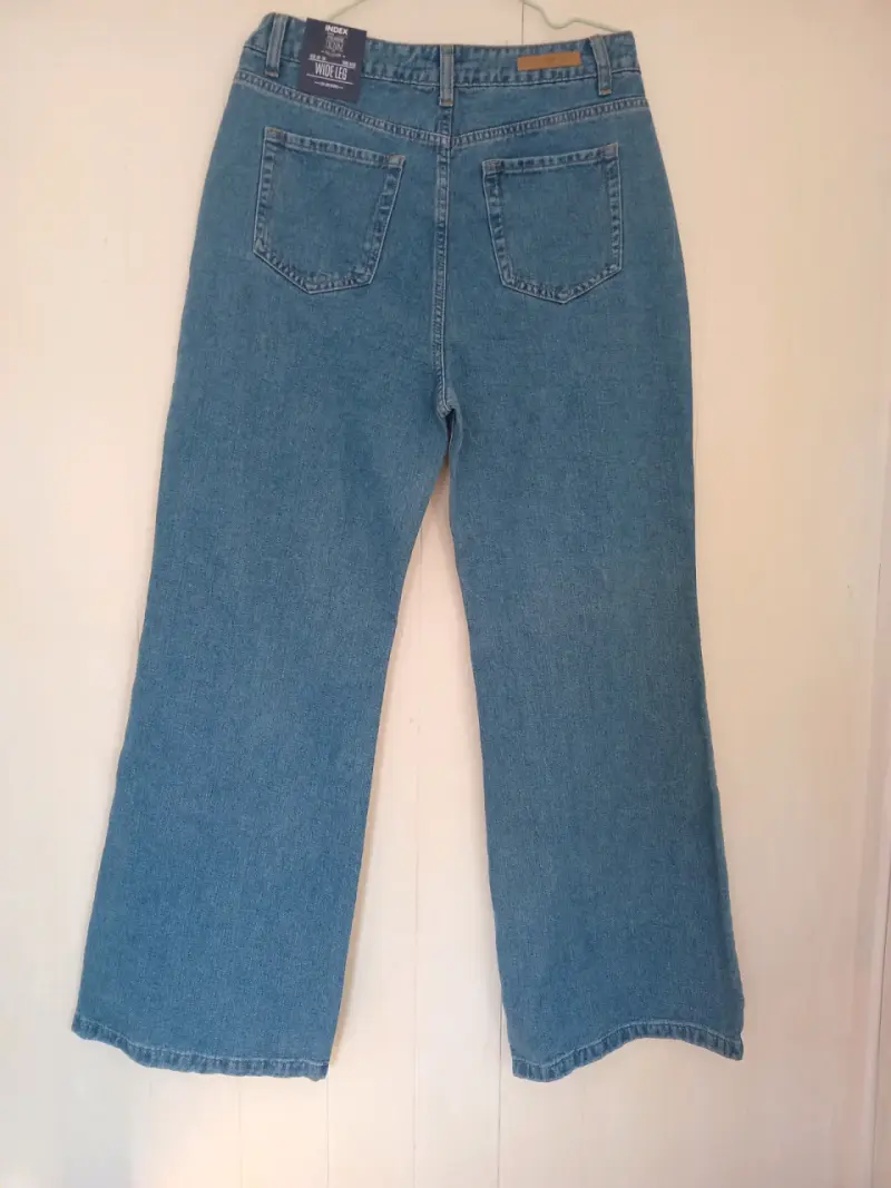 Jeans wide leg azules - 2