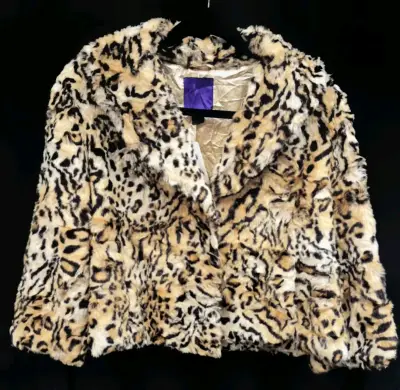 Abrigo de piel sintética animal print - miniatura 1