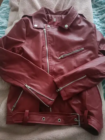 Chaqueta moto vinotinto - miniatura 2