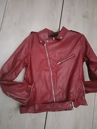 Chaqueta moto vinotinto - miniatura 6