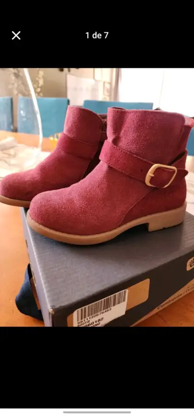 Botines rojos de gamuza - miniatura 1