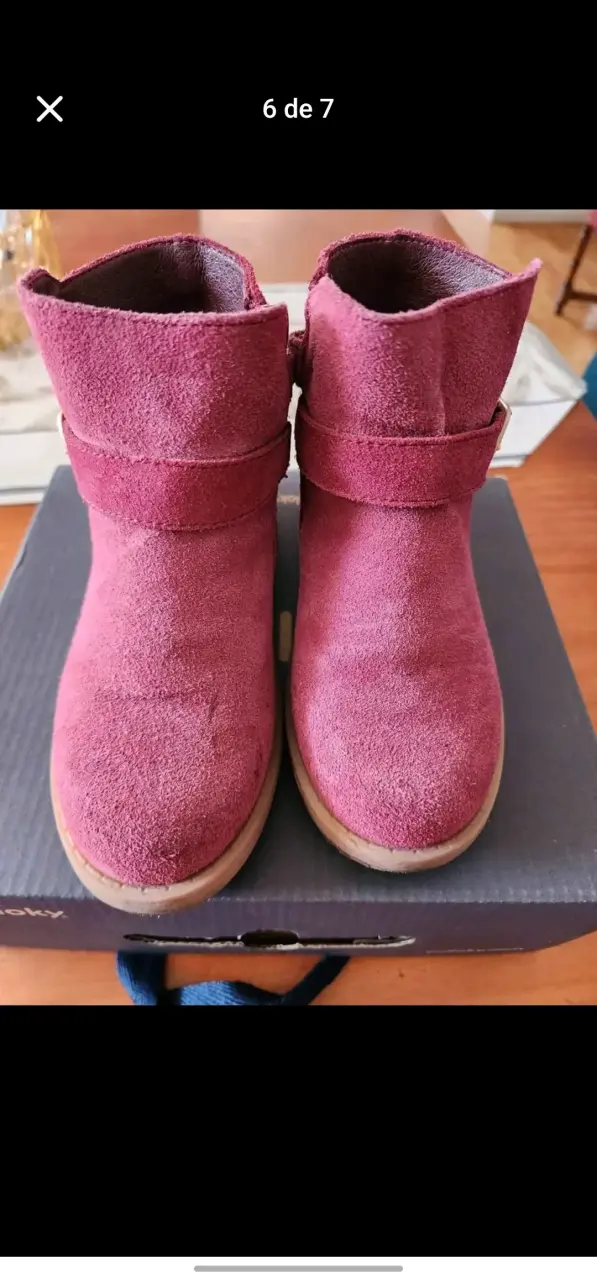 Botines rojos de gamuza - 6