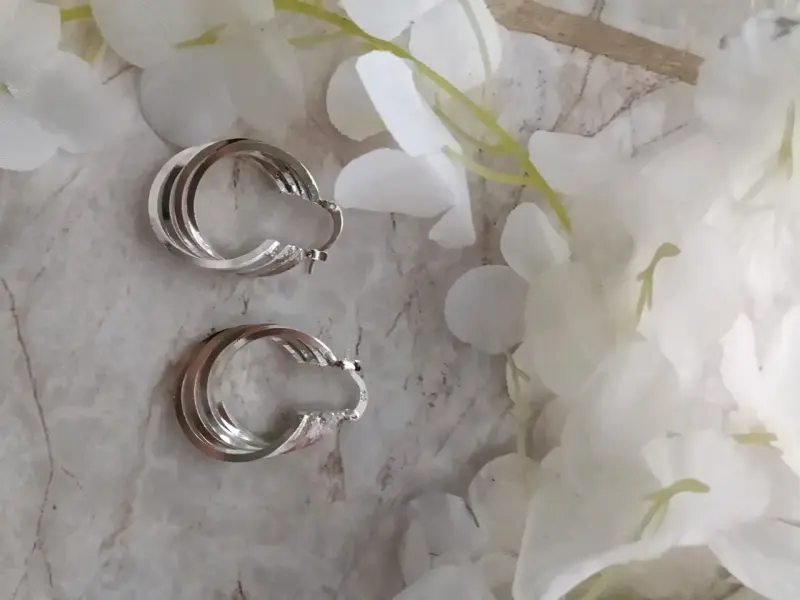 Aros de plata circulares