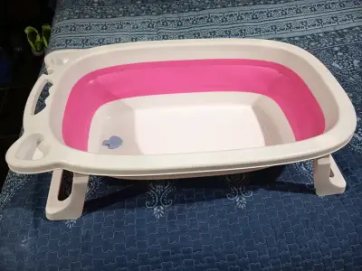 Tina plegable para bebé rosa - miniatura 2