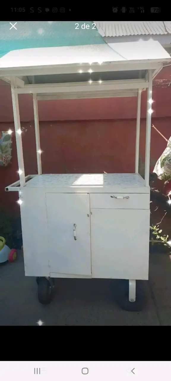 Carrito de venta blanco